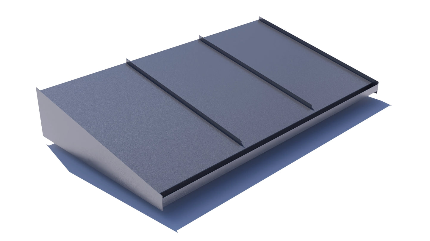 Entrétak 1800mm silvermetallic RAL 9006 bandtäckning – Takfabriken