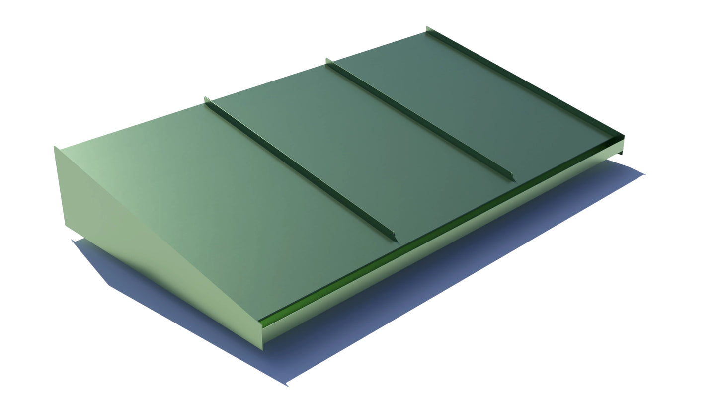 Entrétak 1800mm ärggrön RAL 6021 bandtäckning – Takfabriken